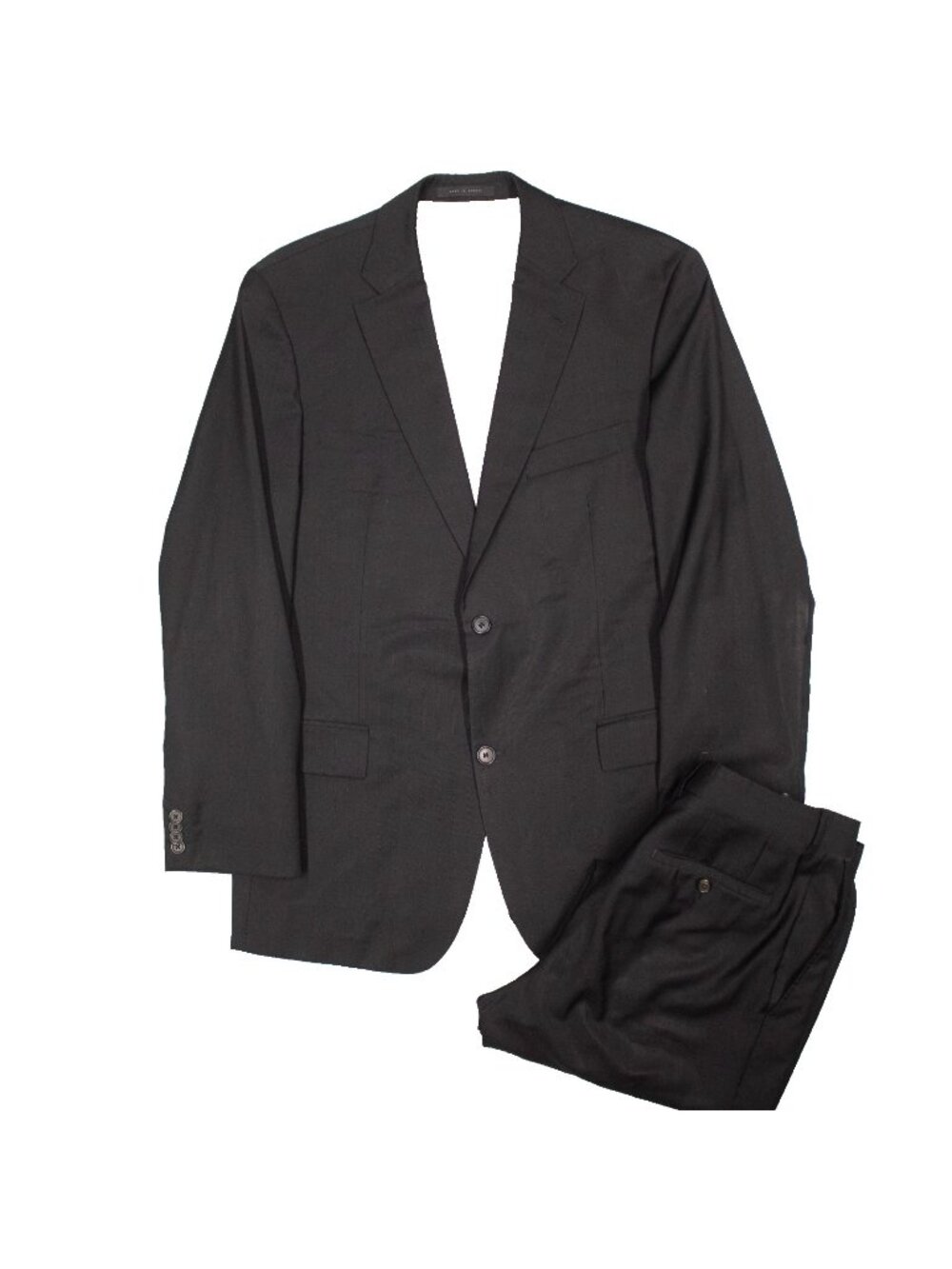 Hugo Boss Suit 100s Wool Black 2pc "Paolini/Movio" 40R 32x31